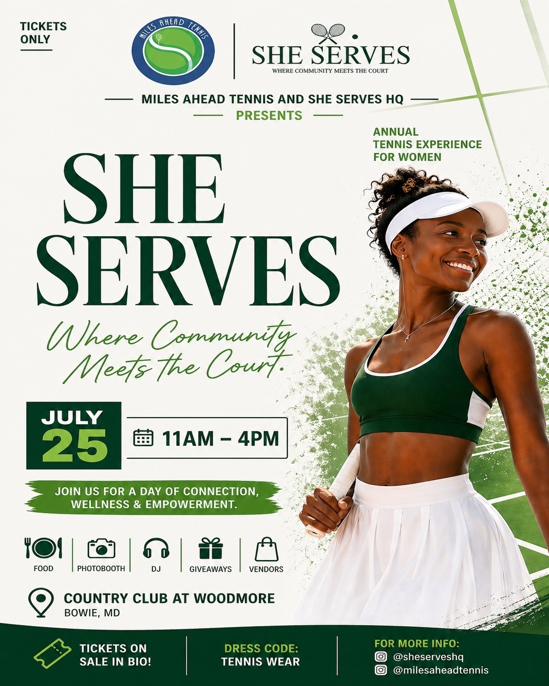 She Serves July 25th 11am-3pm 