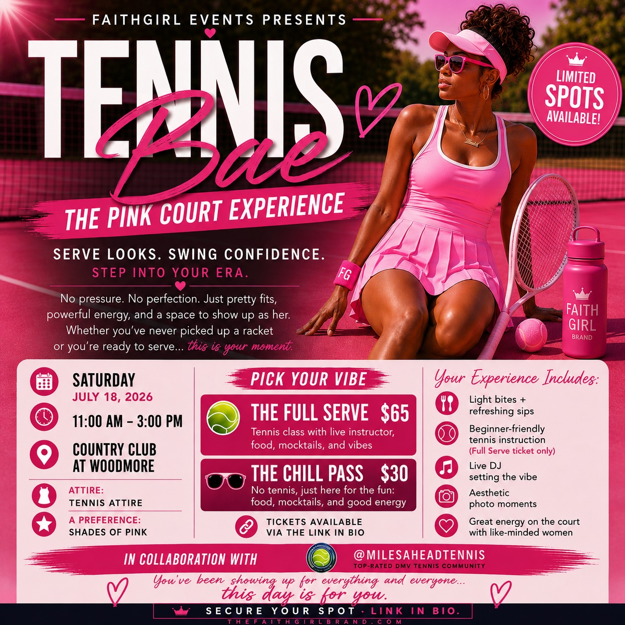 Tennis Bae (The pink Court Experience) 