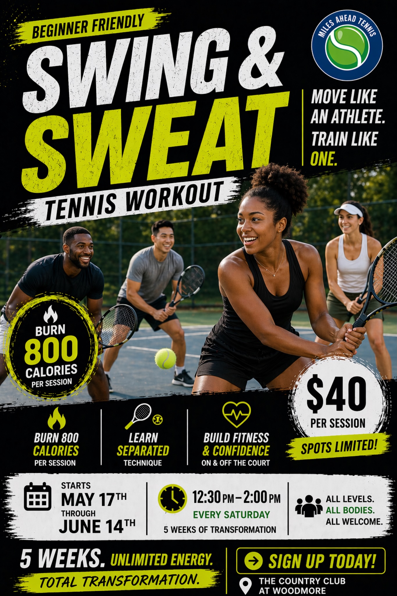 Swing and Sweat Beginner to 2.5 clinic 