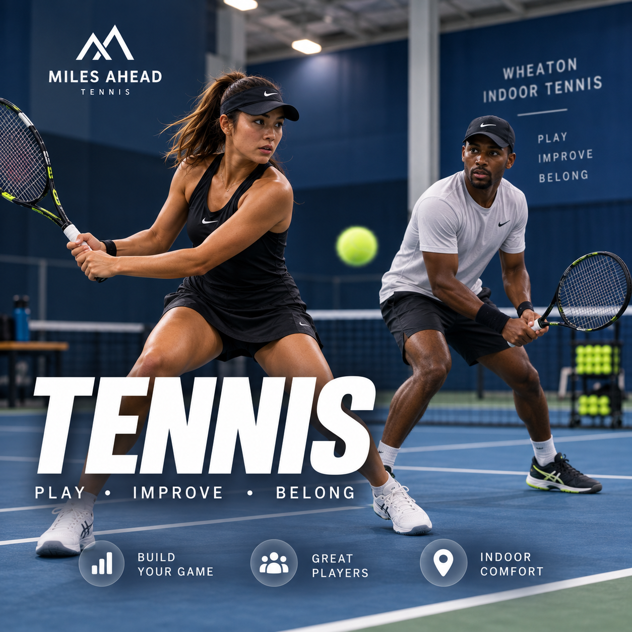 Tues 3.0+ 7 pm Tennis Wheaton indoor
